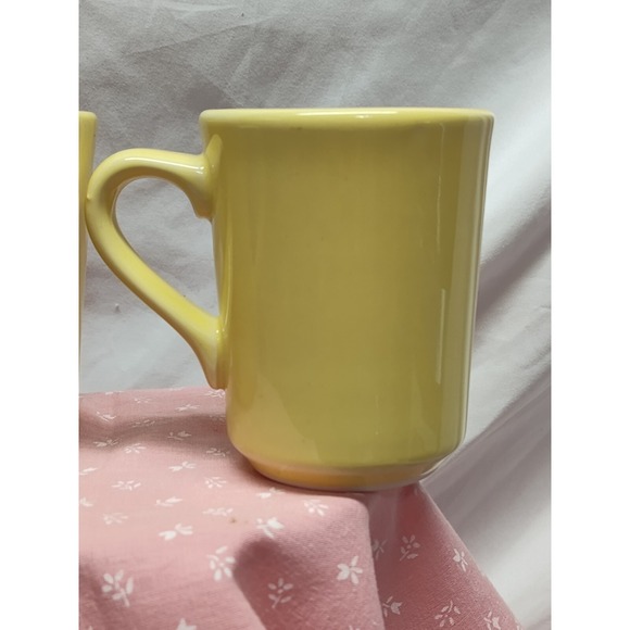 Vintage RLC Yellow Restaurant Ware Coffee Mugs (2) - Picture 3 of 15